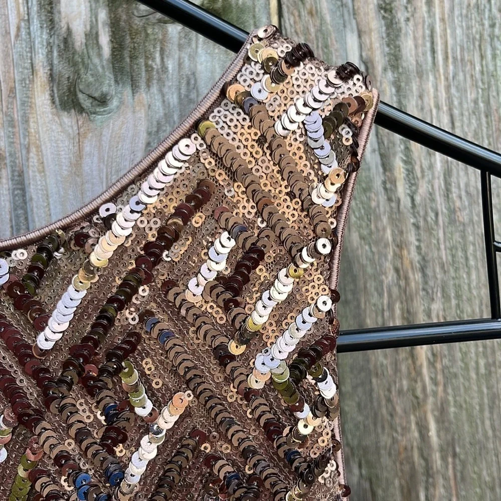 Dress the Population Mia Bronze Sequin Dress Size XS - Picture 7 of 12